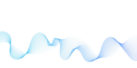 Smooth wave abstract vector background layout design.background image with dynamic curves.Abstract blue futuristic blend waves lines technology background and sound wave lines on white background.	