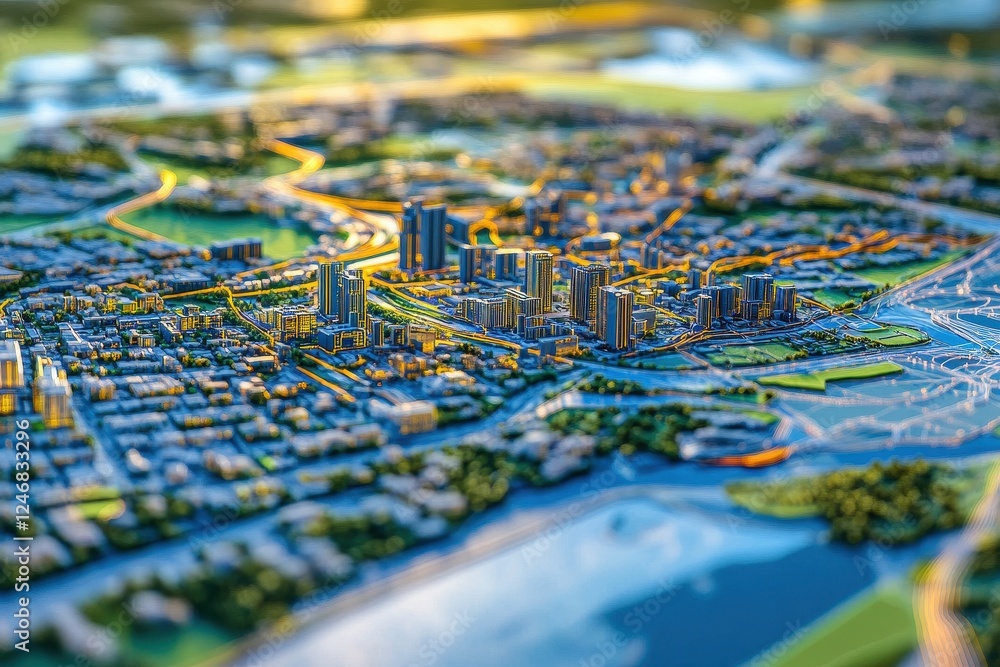 Poster advanced gis mapping software displaying layers of urban infrastructure and environmental data .
