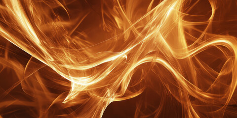 Fototapeta premium A high-energy burnt orange abstract background with glowing light trails and motion blur effects, evoking speed and dynamic movement.