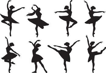 Vector illustration design of Female dancer in dancing silhouette on a white background.