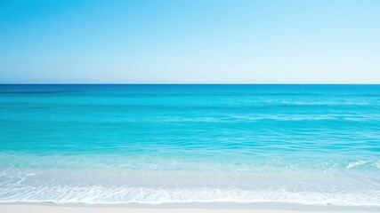 Serene Ocean Waves Gently Rolling Onto a Pristine White Sandy Beach