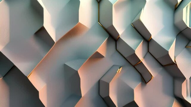 minimalist geometric composition crisp hexagonal patterns arranged in perfect symmetry