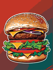 burger vector art for design needs