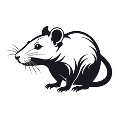 Fototapeta premium rat on a white background