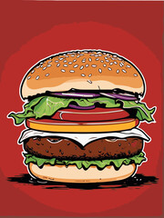 burger vector art for design needs