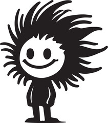 Kid Minimalist and silhouette Vector illustration
