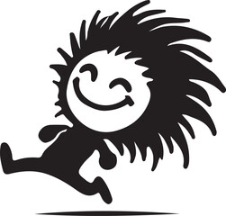 Kid Minimalist and silhouette Vector illustration
