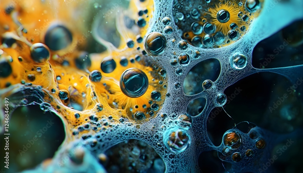 Poster abstract colorful bubbles macro background
