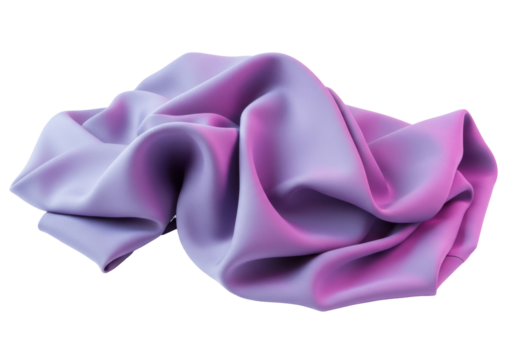 Wrinkled Fabric In Soft Pastel Shades On Transparent Backgrounds