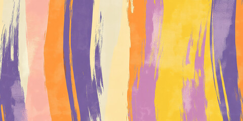 A non-seamless abstract background with bold stripes of sunshine yellow, lilac, and peach fuzz, offering a cheerful and nostalgic vibe reminiscent of classic 70s design.