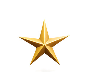 Obraz premium Vibrant 3D Colorful Star – Isolated on White Background