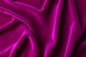 Obraz premium Bright satin elegant fabric of rich violet pink shade with soft folds. Smooth texture and silky shine. For backgrounds, textile designs and decorative elements.