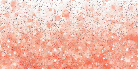 A radiant coral glitter texture, with a mix of larger and smaller sparkling particles creating a lively, energetic effect. This vibrant backdrop is perfect for beach-themed events, fun product