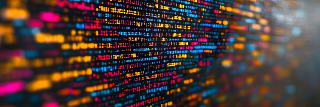 Abstract Colorful Digital Code Background Programming Software Development Data Stream Technology