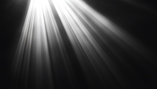 light rays on black background