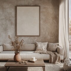 A white couch with a vase of flowers on it