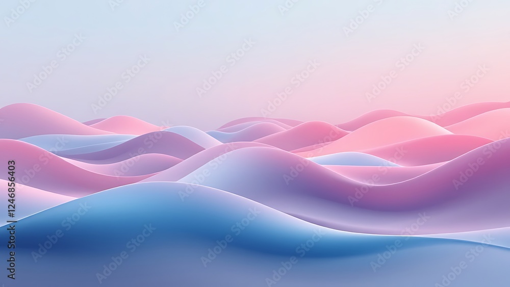 Poster abstract blue and purple wave patterns on a gradient background