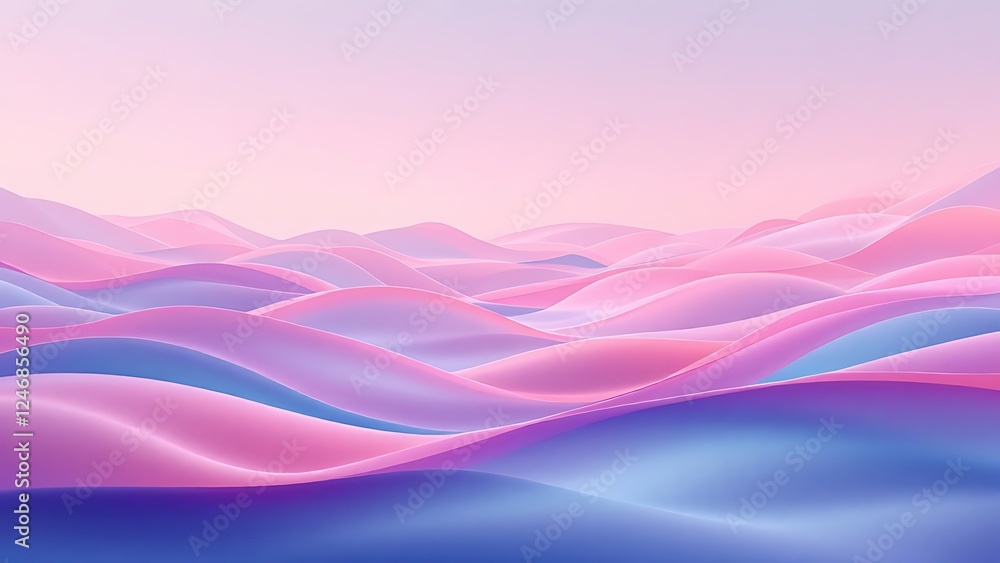 Poster abstract blue and purple wave patterns on a gradient background