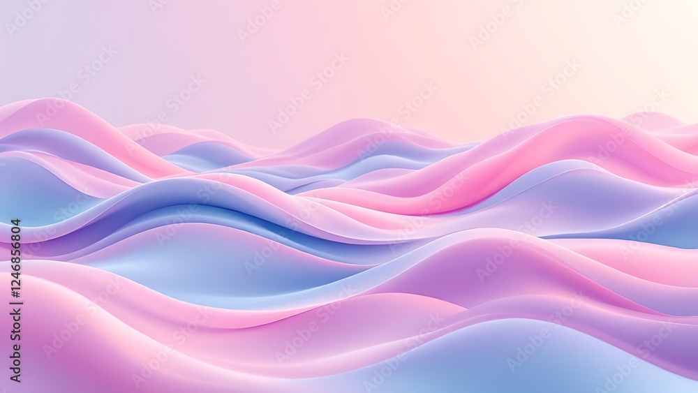 Poster abstract blue and purple wave patterns on a gradient background