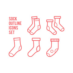 Socks icons set. Christmas socks vector illustration. Simple illustration for web, mobile and UI design.