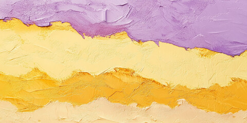 Fototapeta premium A non-seamless design with layered, grainy textures in peach fuzz, lilac, and sunshine yellow, creating an abstract composition with an artsy, tactile feel.