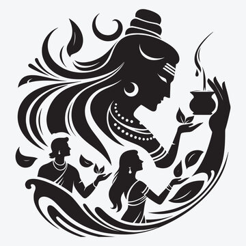 recommend clip art: Indian Hindu Religion God Lord Shiva Silhouette Clip Art Vector Illustration for Happy Maha Shivaratri   