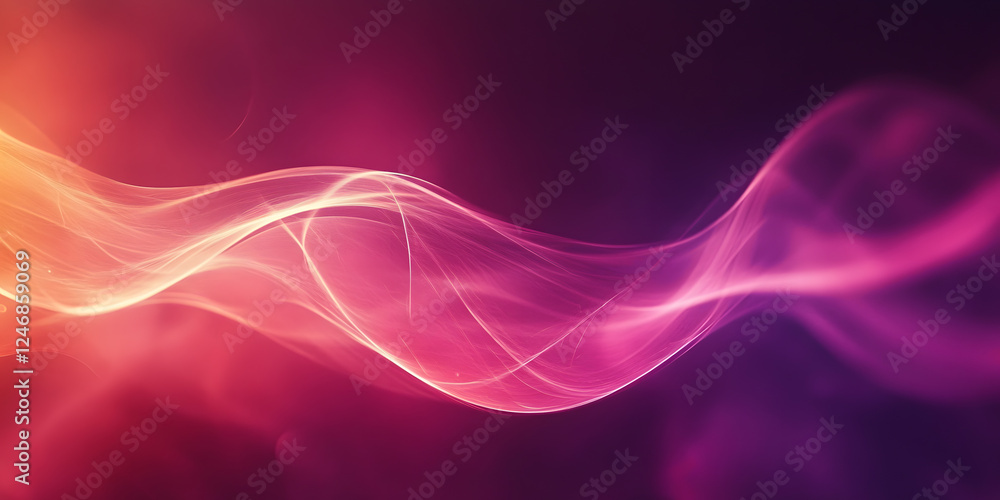 Aufkleber Abstract flowing wave with vibrant gradient colors for backgrounds and modern designs : Generative AI