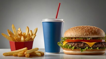 Ultimate Comfort Food: Hamburger and Cola on a Perfect Day