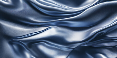 Obraz premium A metallic chambray blue abstract background with smooth brushed steel textures, giving an industrial and futuristic feel, highlighted by soft reflections and depth.