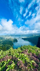 Sete Cidades in Lagoa on the island of São Miguel is a picturesque volcanic caldera with two connected lakes – Lagoa Azul and Lagoa Verde, which captivate with their contrasting water colors. Portugal