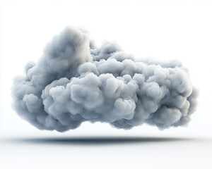 Heavy dark smoke cloud billowing against light background, striking atmospheric effect capturing dramatic environmental impact