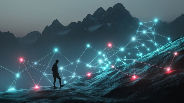 A person navigating a digital landscape.