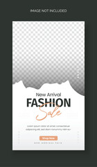 Naklejka premium Fashion sale social media post story. Urban fashion social media story template