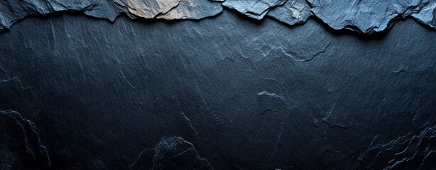 Dark Blue Slate Stone Texture Background
