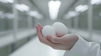 Comprehensive egg quality control and testing in a bright and spacious production facility