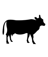 Cow clip art design on plain white transparent isolated background for card, shirt, hoodie, sweatshirt, apparel, card, tag, mug, icon, poster or badge