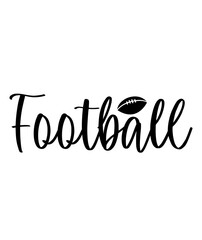 Football typography clip art design on plain white transparent isolated background for card, shirt, hoodie, sweatshirt, apparel, card, tag, mug, icon, poster or badge, tailgates and touchdowns