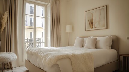 Cozy and Elegant Bedroom with Natural Light and Soft Decor