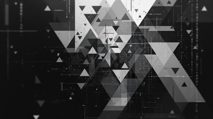 Abstract geometric pattern with intersecting triangles and lines