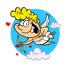 Vector illustration of cupid