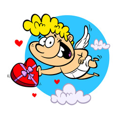 Vector illustration of cupid