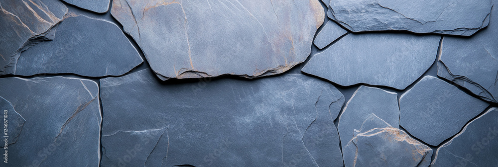 Aufkleber dark gray slate texture background with rough rock surfaces, showcasing natural patterns and colors.