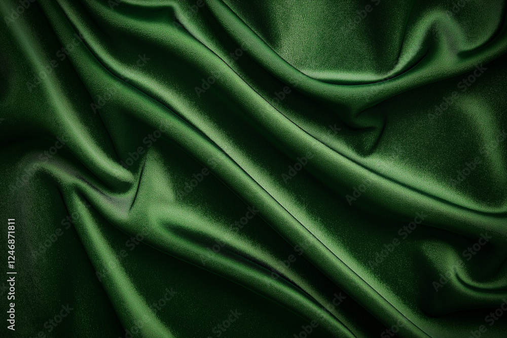 Aufkleber luxurious dark green velvet fabric with smooth texture and elegant draping. rich color and soft shee