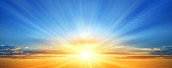 Fototapeta premium Bright sunrise illuminating the sky and clouds.