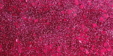 A bright pink glitter backdrop, with a dynamic blend of tiny specks creating a lively and joyful atmosphere. The sparkling texture is perfect for creating fun invitations, energetic fashion campaigns,