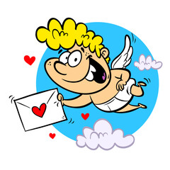 Vector illustration of cupid