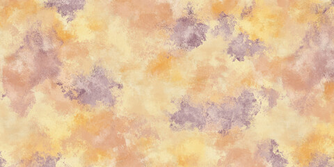 A non-seamless background with layered, rough textures in pastel peach fuzz, sunshine yellow, and lilac, creating a depth-filled abstract design with a handcrafted feel.