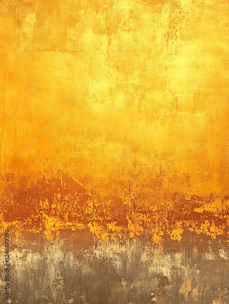 Poster vibrant golden textured background with abstract artistic brushstrokes for creative designs : genera