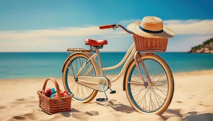 Embracing the vibrant summer vibes with a beachside bicycle getaway