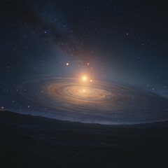 Fototapeta premium Exploring cosmic wonders galactic formation in the milky way astronomy night sky stunning view celestial dynamics